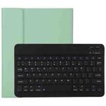 TG11B Detachable Bluetooth Black Keyboard + Microfiber Leather Tablet Case for iPad Pro 11 inch (2020), with Pen Slot & Holder (Green)