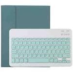 TG11B Detachable Bluetooth Green Keyboard + Microfiber Leather Tablet Case for iPad Pro 11 inch (2020), with Pen Slot & Holder (Dark Green)