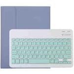 TG11B Detachable Bluetooth Green Keyboard + Microfiber Leather Tablet Case for iPad Pro 11 inch (2020), with Pen Slot & Holder (Purple)