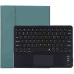 TG-102BC Detachable Bluetooth Black Keyboard + Microfiber Leather Tablet Case for iPad 10.2 inch / iPad Air (2019), with Touch Pad & Pen Slot & Holder(Dark Green)