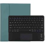 TG97BC Detachable Bluetooth Black Keyboard + Microfiber Leather Tablet Case for iPad 9.7 inch, with Touch Pad & Pen Slot & Holder(Dark Green)