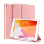 For iPad 10.2 DUX DUCIS Domo Series Horizontal Flip Magnetic PU Leather Case with Three-folding Holder & Pen Slot & Sleep / Wake-up Function (Pink)