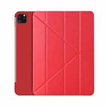 Horizontal Flip Ultra-thin Magnetic PU Leather Case for iPad Pro 11 inch 2018/2020/2021, with  Sleep / Wake-up Function(Red)