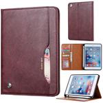 Knead Skin Texture Horizontal Flip Leather Case for iPad Mini 2019, with Photo Frame & Holder & Card Slots & Wallet & Pen Slot (Wine Red)