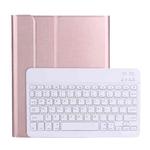 A11B 2020 Ultra-thin ABS Detachable Bluetooth Keyboard Tablet Case for iPad Pro 11 inch (2020), with Pen Slot & Holder (Rose Gold)