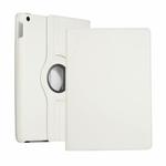 For iPad 10.2 / iPad Air 2019 10.5 / iPad 10.2 2020 Litchi Texture Horizontal Flip 360 Degrees Rotation Leather Case(White)