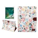 For iPad Pro 10.5 inch Flower Pattern Cloth Surface Horizontal Flip Leather Protective Case with Holder & Card Slots & Wallet & Sleep(White)