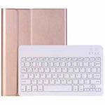 For iPad Pro 10.5 inch Ultra-thin ABS Bluetooth Keyboard Horizontal Flip Leather Tablet Case with Holder (Rose Gold)