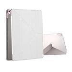 For iPad Pro 10.5 inch Silk Texture Horizontal Deformation Flip Leather Case with 4-folding Holder & Sleep / Wake-up(White)