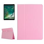 For iPad Pro 10.5 inch Litchi Texture 2-fold Horizontal Flip Leather Case with Holder(Pink)