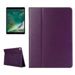 For iPad Pro 10.5 inch Litchi Texture 2-fold Horizontal Flip Leather Case with Holder(Purple)