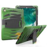 For iPad Pro 10.5 inch Wave Texture Series PC + Silicone Protective Case with Holder(Army Green)