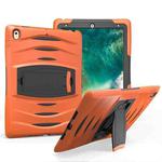 For iPad Pro 10.5 inch Wave Texture Series PC + Silicone Protective Case with Holder (Orange)