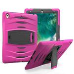 For iPad Pro 10.5 inch Wave Texture Series PC + Silicone Protective Case with Holder (Magenta)