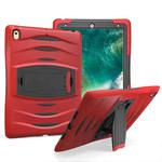 For iPad Pro 10.5 inch Wave Texture Series PC + Silicone Protective Case with Holder (Red)