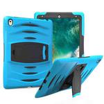 For iPad Pro 10.5 inch Wave Texture Series PC + Silicone Protective Case with Holder (Baby Blue)