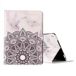 For iPad Pro 10.5 inch (2017) Half Flower White Marble Pattern Horizontal Flip Leather Protective Case with Holder & Card Slots & Wallet
