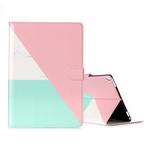 For iPad Pro 10.5 inch (2017) Pink Green Color Matching Marble Pattern Horizontal Flip Leather Protective Case with Holder & Card Slots & Wallet