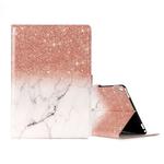 For iPad Pro 10.5 inch (2017) Gold White Marble Pattern Horizontal Flip Leather Protective Case with Holder & Card Slots & Wallet