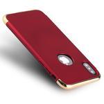 For iPhone X / XS Three Stage Splicing Electroplating Side Protective Back Cover Case (Red)