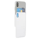 GOOSPERY for   iPhone X / XS   TPU + PC Sky Slide Bumper Protective Back Case with Card Slots(White)
