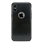 For iPhone X MOFI Shockproof PC+TPU+PU Leather Protective Back Case(Black)