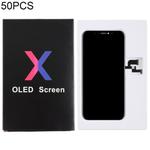 50 PCS Cardboard Packaging Black Box for iPhone X LCD Screen