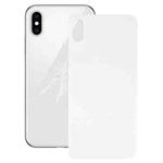 Easy Replacement Big Camera Hole Glass Back Battery Cover with Adhesive for iPhone X(White)