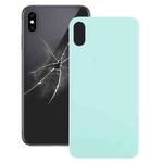 Easy Replacement Big Camera Hole Glass Back Battery Cover for iPhone X / XS(Green)