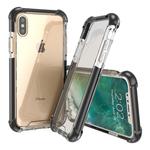 For iPhone X / XS PC + TPU Drop-proof Protective Back Cover Case(Black)