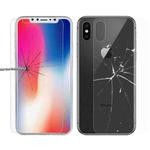 For iPhone X 9H Surface Hardness 2.5D Transparent Tempered Glass Front + Back Screen Protector