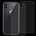 2 PCS for iPhone X / XS  Transparent Tempered Glass Back Screen Protector