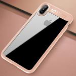 For iPhone X / XS ROCK Ultra-thin TPU + PC Dropproof Protective Case Cover(Pink)