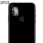 For iPhone X 2pcs ENKAY Hat-Prince 0.2mm 9H Hardness 2.15D Curved Explosion-proof Rear Camera Lens Protector Tempered Glass Protective Film