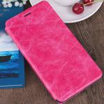 For iPhone X MOFI Crazy Horse Texture Horizontal Flip Leather Case with Holder & Card Slot(Magenta)