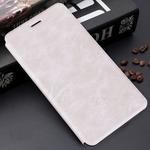 For iPhone X MOFI Crazy Horse Texture Horizontal Flip Leather Case with Holder & Card Slot(White)