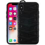 For   iPhone X / XS   PC + TPU 2 in 1 Y Shaped Detachable Shockproof Protective Back Cover Case (Black)