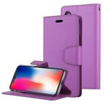 GOOSPERY SONATA DIARY for   iPhone X / XS   Business Style Magnetic Clasp Horizontal Flip Leather Case with Holder & Card Slots & Wallet(Purple)
