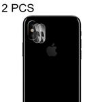 For iPhone X 2pcs ENKAY Hat-Prince 0.2mm 9H Hardness 2.15D Curved Explosion-proof Rear Camera Lens Protector Tempered Glass Protective Film