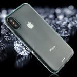 For iPhone X / XS Diamond Border TPU Transparent Protective Back Cover Case (Green)