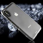 For   iPhone X / XS   Diamond Electroplating Border TPU Transparent Protective Back Cover Case (Silver)