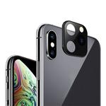 For iPhone X / XS / XS Max 3-lens Style Metal Rear Camera Lens Protector Film(Black)