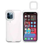 For iPhone 11 Pro Ring Flash Selfie Fill Light Protective Case  (White)