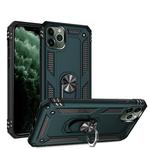 Armor Shockproof TPU + PC Protective Case for iPhone 11 Pro, with 360 Degree Rotation Holder(Green)