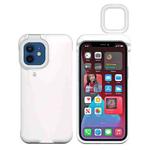 For iPhone 12 mini Ring Flash Selfie Fill Light Protective Case  (White)