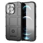 For iPhone 13 Pro Max Rugged Shield Full Coverage Shockproof TPU Case (Black)