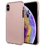 For iPhone XS Max GOOSPERY JELLY Series Shockproof Soft TPU Case(Rose Gold)