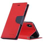 For iPhone XS Max GOOSPERY FANCY DIARY Horizontal Flip Leather Case with Holder & Card Slots & Wallet(Red)