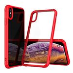 For iPhone XS Max Transparent Acrylic + TPU Airbag Shockproof Case (Red)