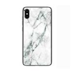 Marble Glass Protective Case for iPhone XS Max(White)